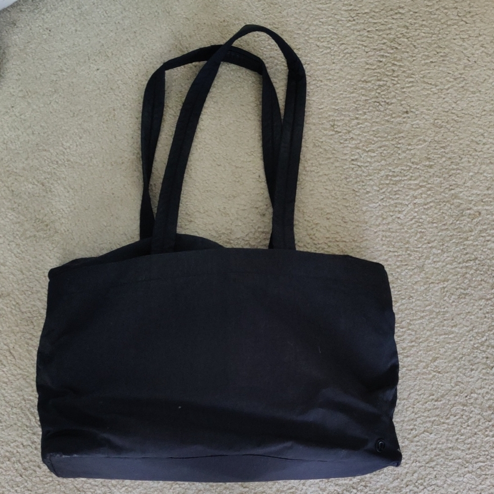Lululemon Athletica Black Tote Bag Minimalist Design